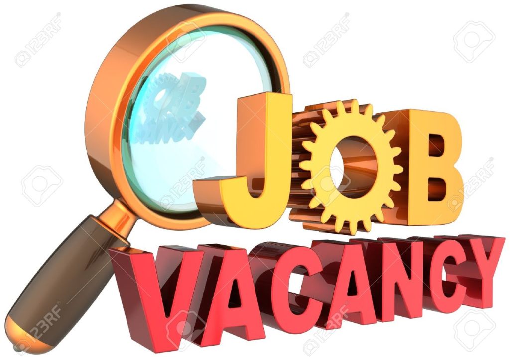 10870458 Job Vacancy Text Banner Under Magnifying Glass Unemployment Work Searching Abstract Jobs Employment Stock Photo